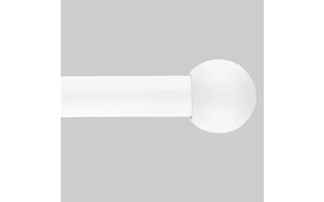 16 19mm Dia 120-210cm Extendable Curtain Pole Set - White