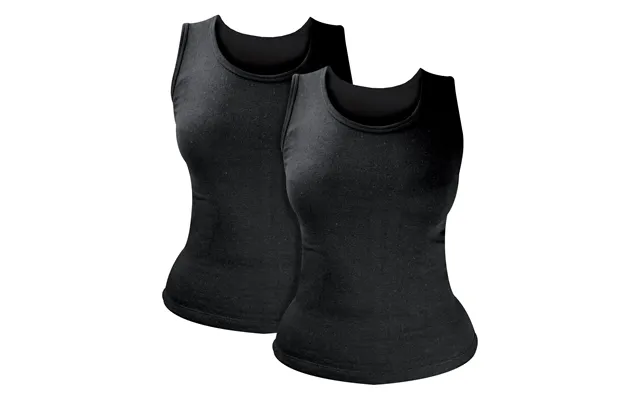 2 Pack Ladies Thermal Sleeveless Top For Winter - L Black