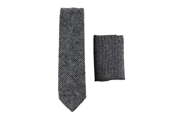 281 - Men's Herringbone Tweed Wool Tie & Hankerchief 2