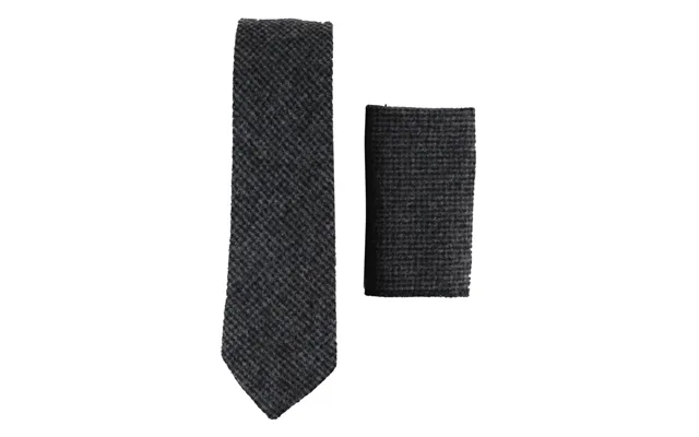 281 - Men's Herringbone Tweed Wool Tie & Hankerchief 2
