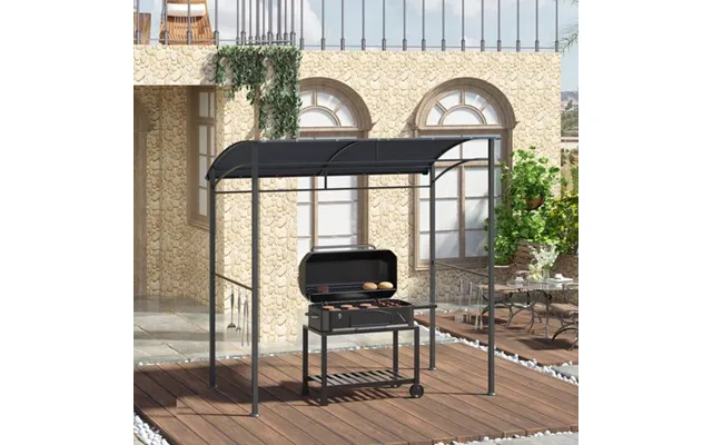 2m 7ft Bbq Grill Gazebo Tent Garden Grill Metal Frame Grey product image