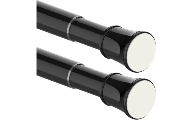 2pcs Extendable Curtain Rods Black Telescopic Spring - 70.5-120cm
