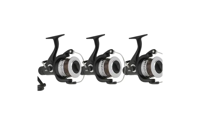 3 X Angling Pursuits Max 60 - 2bb Carp Runner Reel With 10lb Line