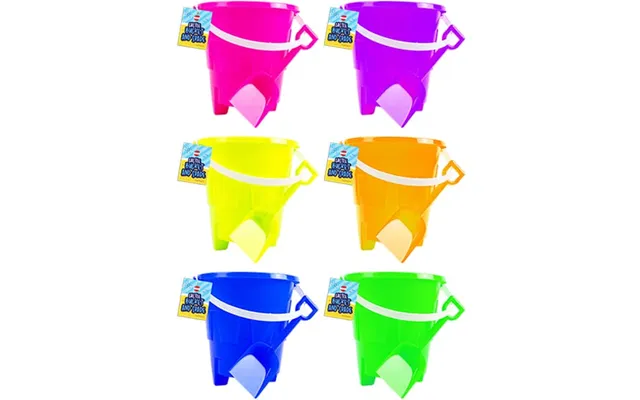 30cm Round Castle Bucket & Spade Set In Assorted Colours For Ages 3