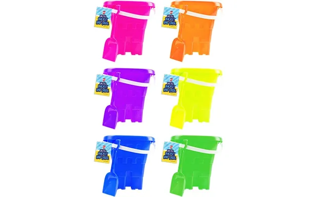 30cm Square Castle Bucket & Spade Set In Assorted Colours For Ages 3
