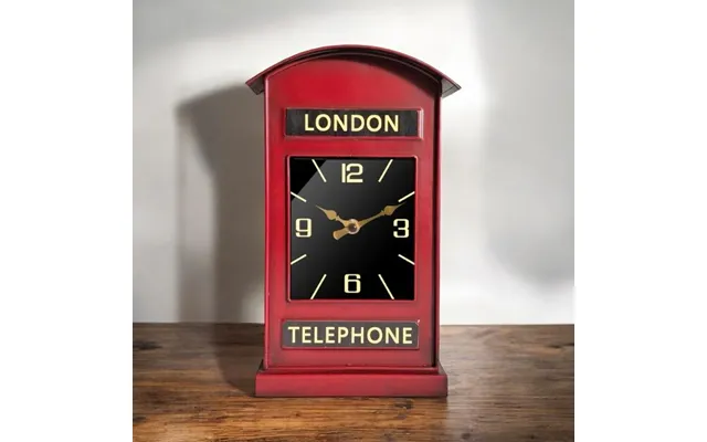 30cm Table Clock Telephone Box