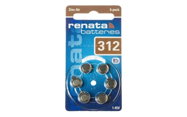 312 Za Renata Hearing Aid Battery Pk6