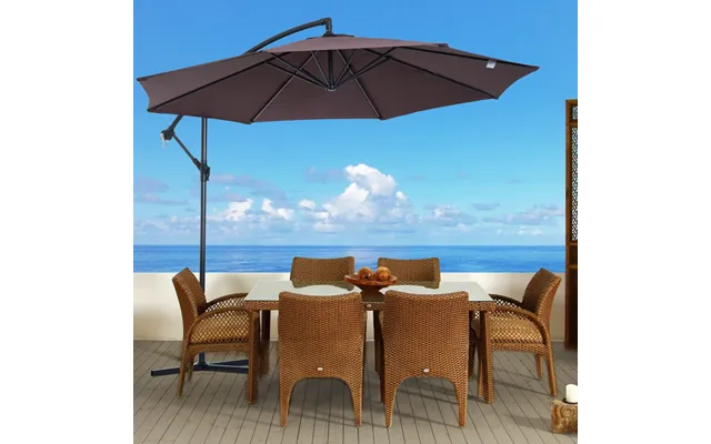 3m Garden Parasol Sun Shade Umbrella - Coffee product image