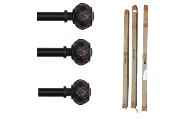 3pcs Szximu Curtain Pole 182-365cm 72-144'' - Extendable