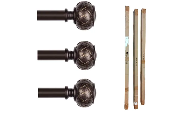 3pcs Szximu Curtain Pole 182-365cm 72-144'' - Extendable