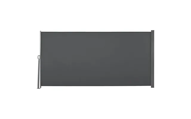 3x1.6m Retractable Side Awning Screen Fence Patio Privacy Divider Grey