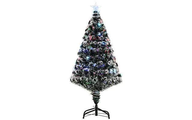 4ft Artificial Prelit Christmas Tree Snow Tree Led Fiber Optics Green White