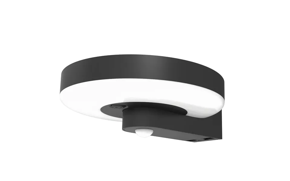4lite Arundel Solar Ip44 Die-cast Aluminium Led Outdoor Wall Light With Built In Pir Motion Sensor - Single