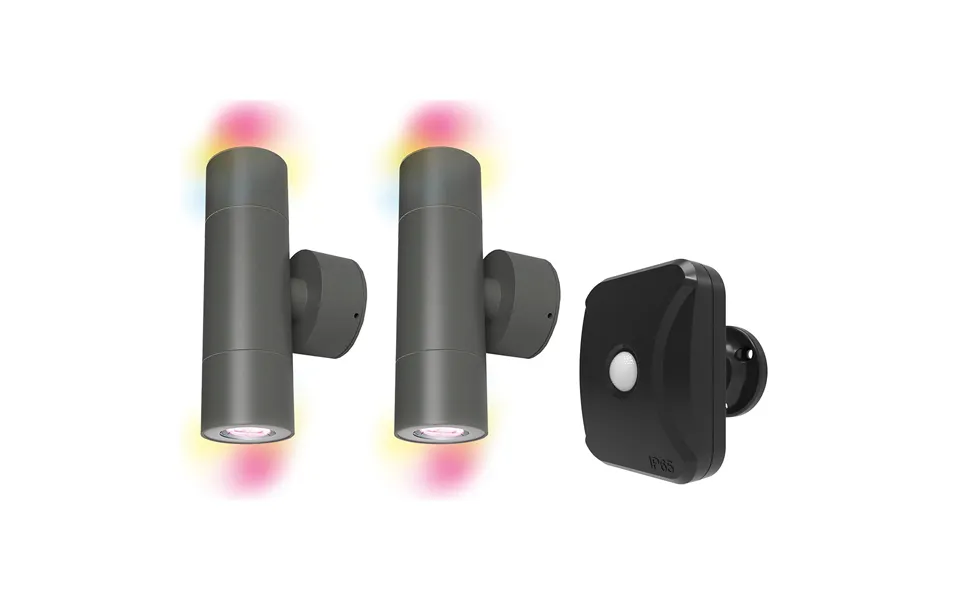 4lite Wiz Connected Wifi Led Gu10 Ip44 Outdoor Up & Downlight - Pack Of 2 Sensor