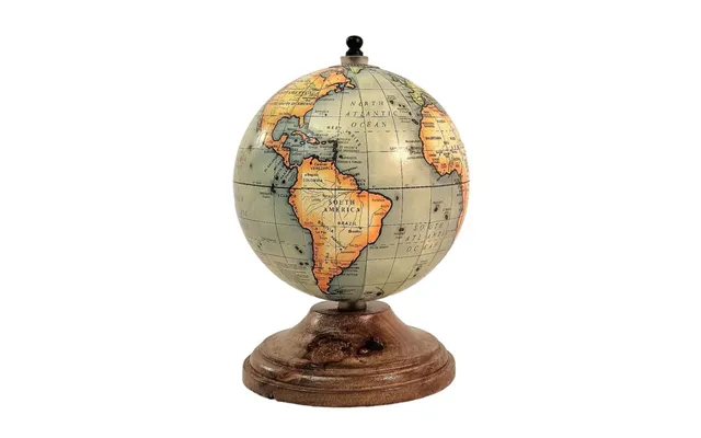 5 Inch World Globe On Mango Wood Stand