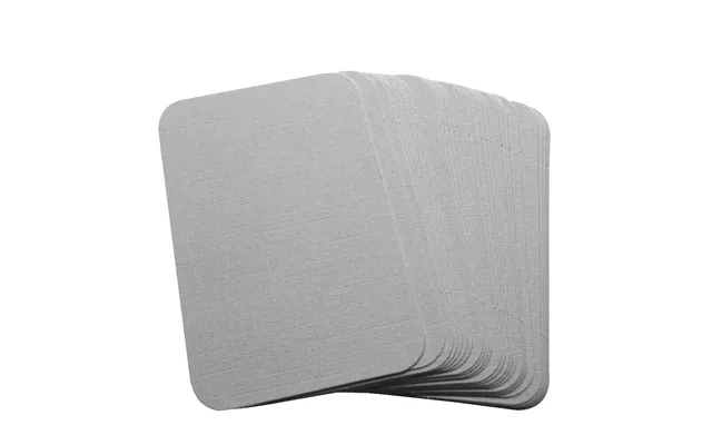 50 X Linen White Rounded Corner Blank Business Cards Â 260gsm Â Stamp - Write