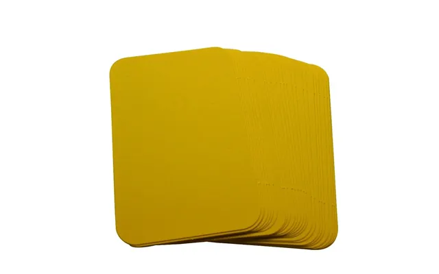 50 X Yellow Rounded Corner Blank Business Cards Â 260gsm Â Stamp - Write Or Print