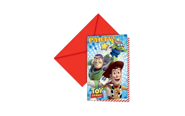 6 Disney Toy Story Kids Party Invitations