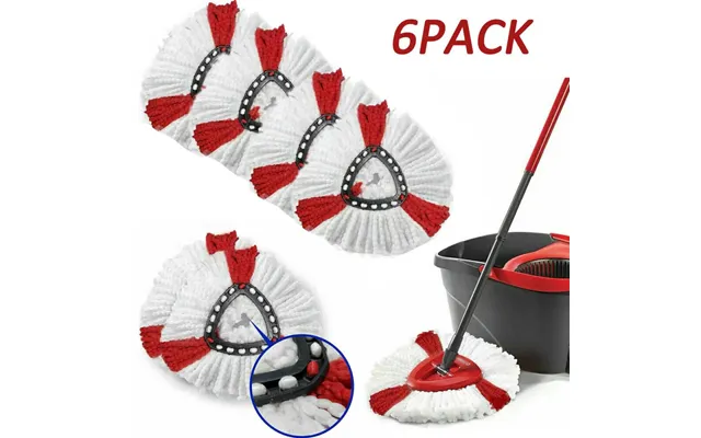6pcs Mop For Vileda Wring Mopping Replacement Clean Microfibre Mop Refill Head