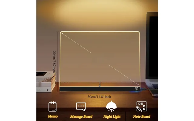 7 Colour Led Note Board Night Light & 7 Pens - Kids Drawing & Message Board