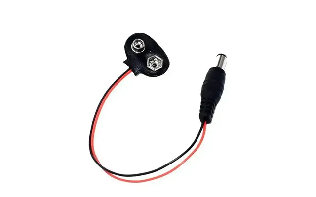 9v Battery Plug Clip Connector To 5.5mm X 2.1mm