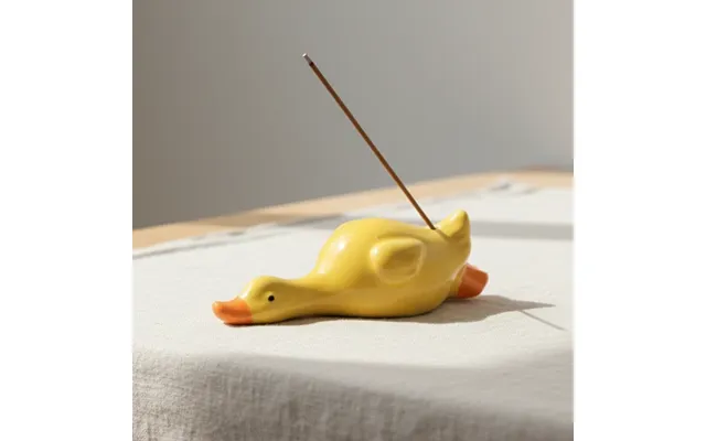 A Ceramic Lazy Duck Incense Holder