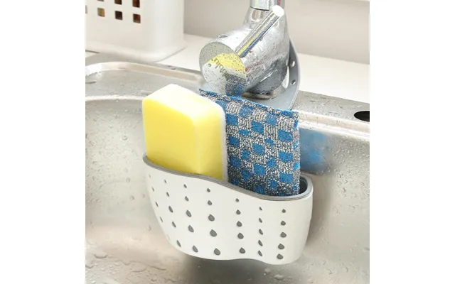 Adjustable Sink Sponge Rack - Hanging Drain Bag Organiser For Kitchen & Bathroom