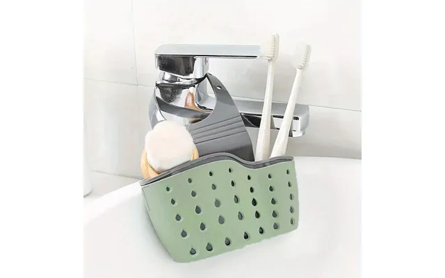 Adjustable Sink Sponge Rack - Hanging Drain Bag Organiser For Kitchen & Bathroom
