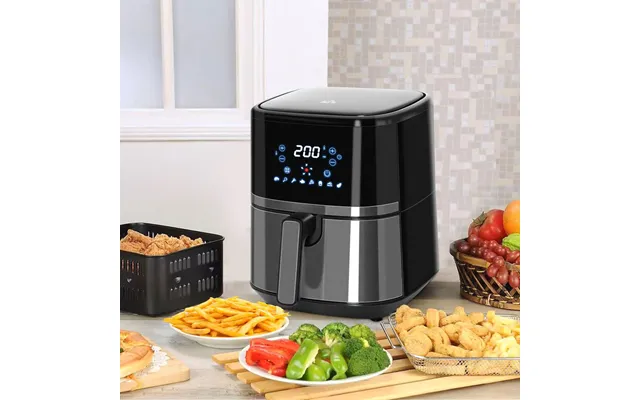 Air Fryer 4.5l 1500w With Digital Display Rapid Air Circulation Timer Homcom