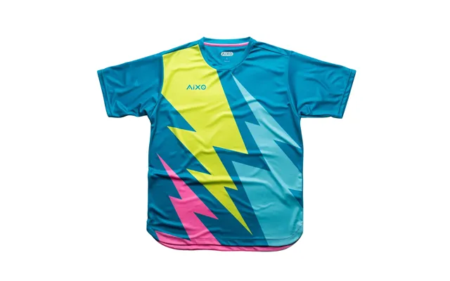 Aixo Bolt T-shirt Mens Pink - Teal 3xl