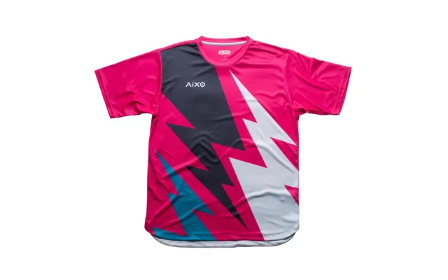 Aixo Bolt T-shirt Mens Teal - Pink Xs