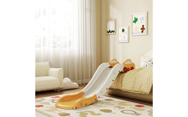 Aiyaplay Kids Slide For Bed, Sofa, Easy To Assemble, Grey - Yellow