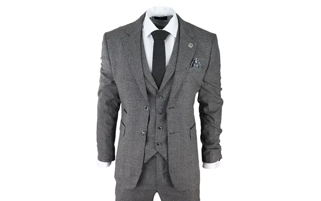 Ak-10 - Men's Classic 3 Piece Suit Prince Of Wales Check Wedding