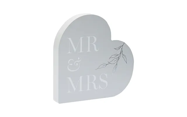 Amore Heart Mantel Plaque Mr & Mrs