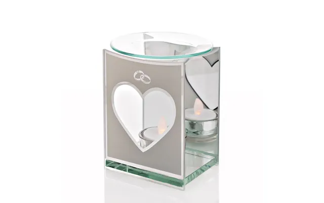 Amore Mirror Border Wax Melt Oil Burner With Rings Icon