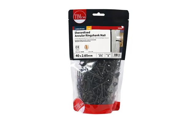 Annular Ringshank Nails Sherardised Finish 1kg Bags - 40mm × 2
