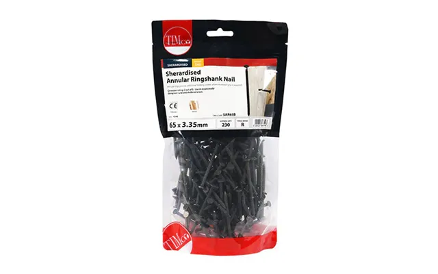 Annular Ringshank Nails Sherardised Finish 1kg Bags - 65mm × 3