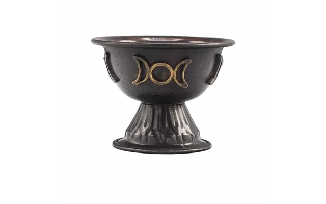 Antique Copper Ritual Chalice Triple Moon 10x8cm