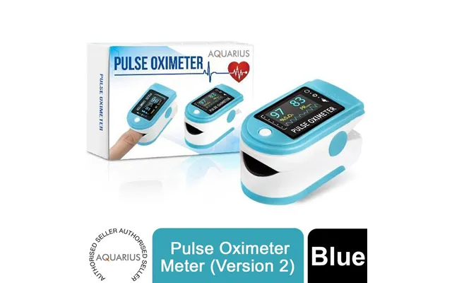 Aquarius Blue Finger Pulse Oximeter V2 - Spo2 Readings & Heart Rate Monitor, Fda Approved
