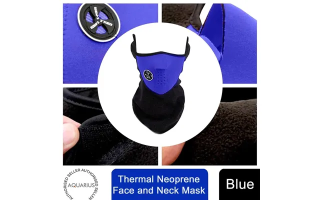 Aquarius Thermal Neoprene Face & Neck Mask - Warm, Breathable, Blue Biker Mask product image