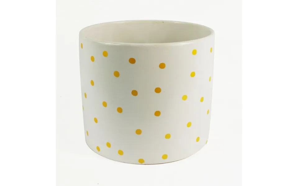 Artificial Plants Mini Desktop Ceramic Planters Displays Home Decor Leaf Design Uk Limited - 15cm Gold Dot
