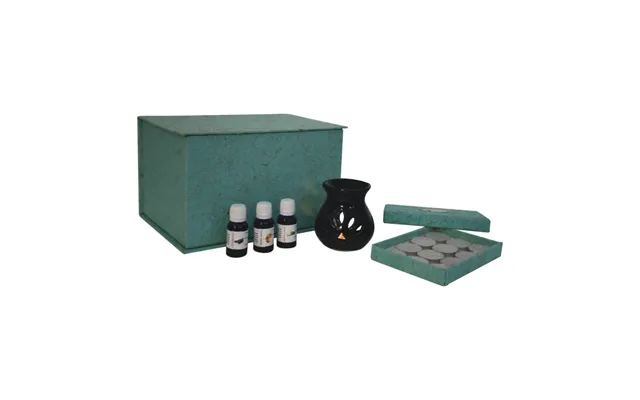 Artisan Furniture Black Oil Burner Set Lotus