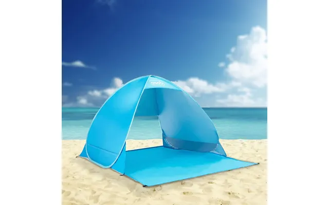 Asab Pop Up Beach Tent - Blue Durable, Uv Protected, Well-ventilated, Wide Use, Easy Setup 6 Pegs, Carry Bag 80 Characte product image