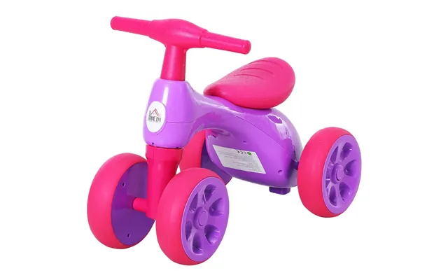 Baby Balance Bike Toddler Safe Training 4 Wheels Storage Bin Violet product image