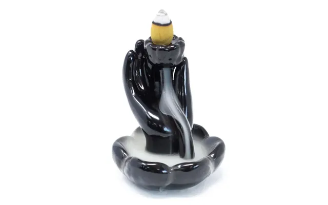 Back Flow Incense Burner - Hand & Lotus Flower