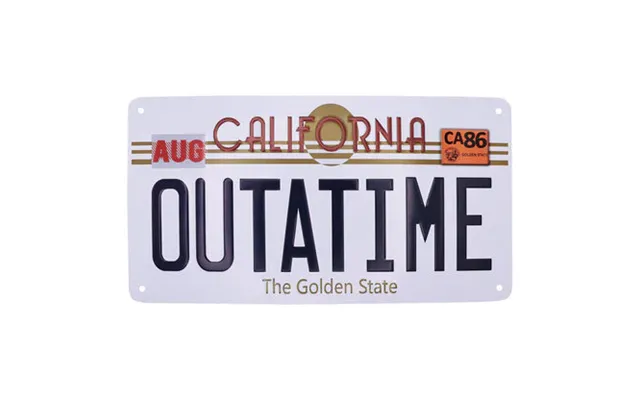 Back To The Future Replica Number Plate Tin Sign