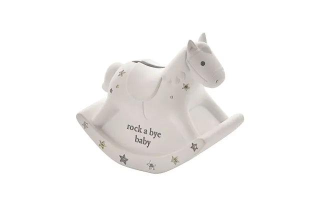 Bambino White Resin Money Box - Rocking Horse * 24 48 *