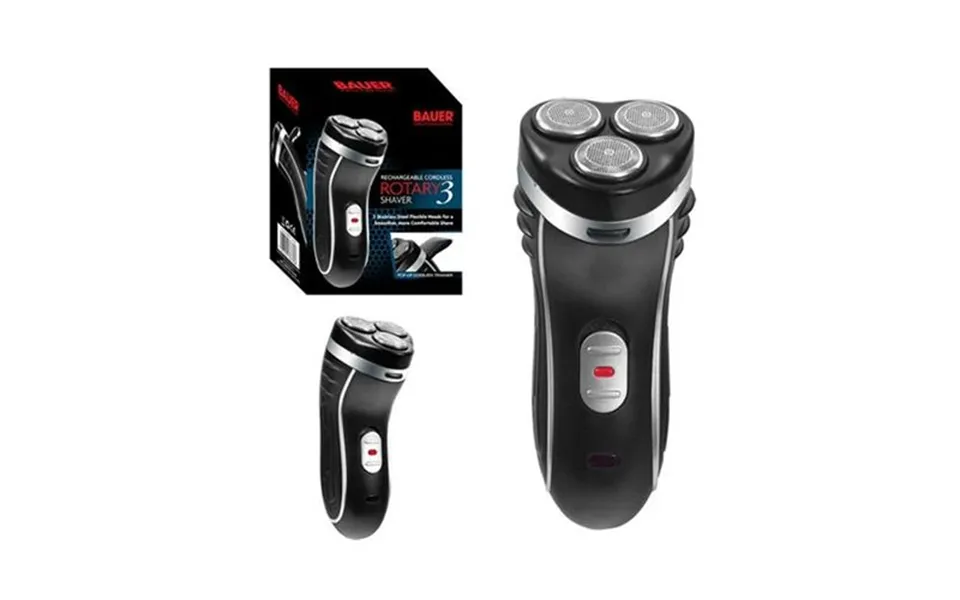 Bauer Rotary 3 Head Rechg Shaver Rechargeable And Cordless