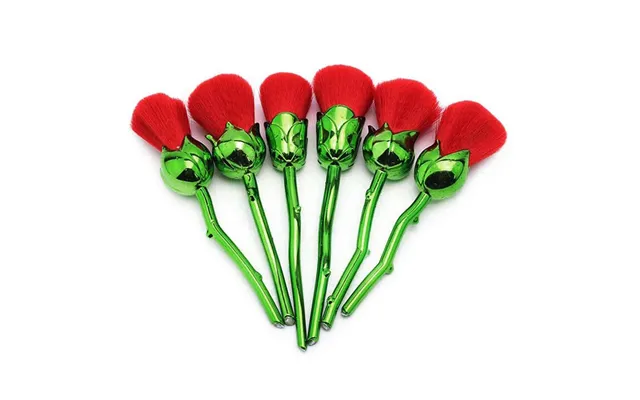 Beauty And The Beast Rose Makeup Brushes - High-quality, Glossy Handles product image