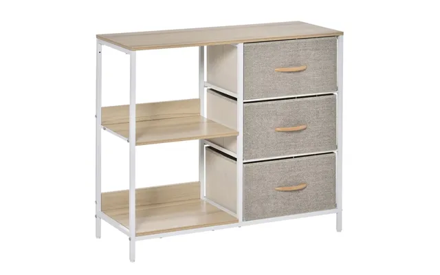 Beige Chest Dresser 3 Drawer Storage Cabinet - High Quality & Easy Assembly product image